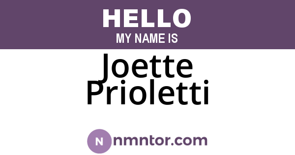 Joette Prioletti