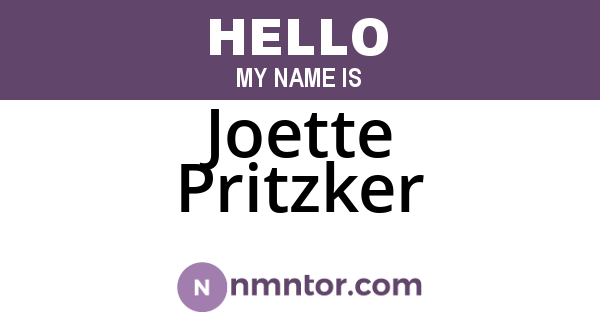 Joette Pritzker
