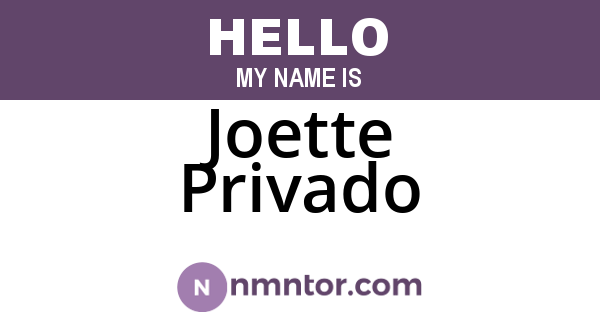Joette Privado