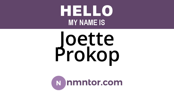 Joette Prokop