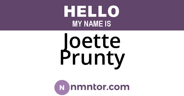 Joette Prunty