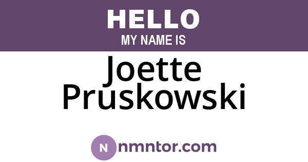 Joette Pruskowski