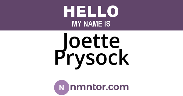 Joette Prysock