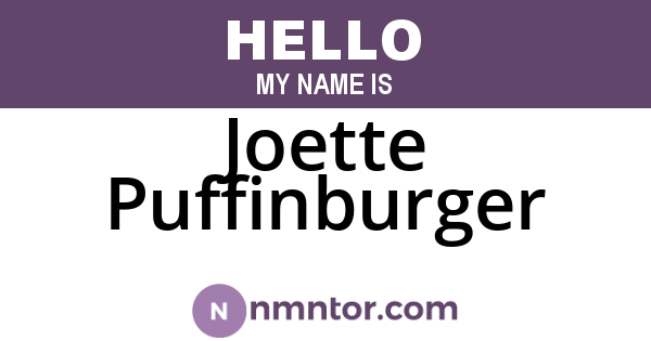 Joette Puffinburger