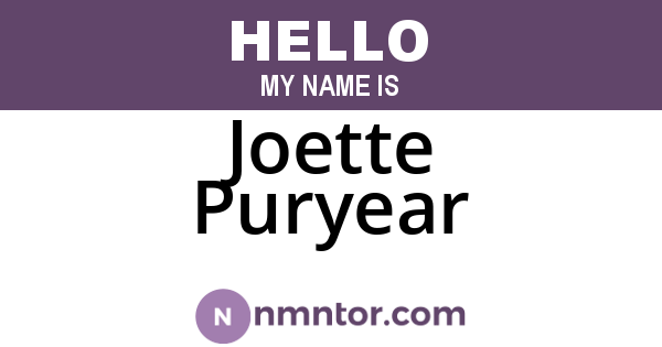 Joette Puryear