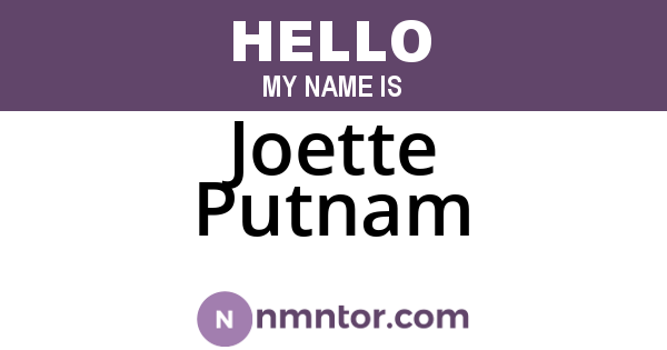 Joette Putnam