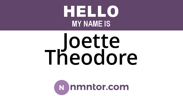 Joette Theodore