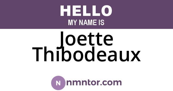 Joette Thibodeaux