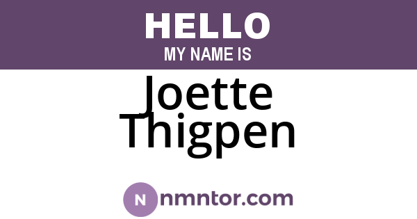 Joette Thigpen