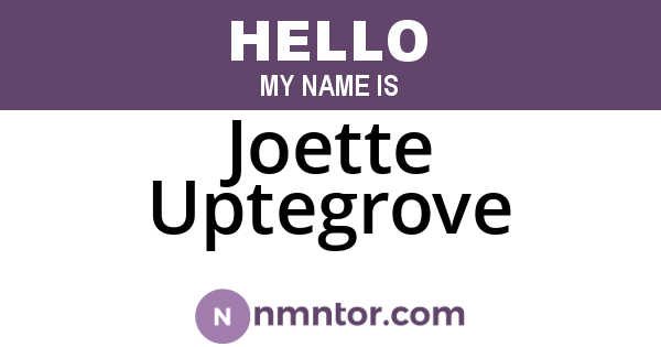 Joette Uptegrove