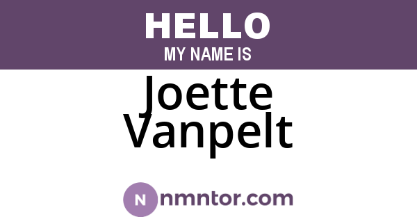 Joette Vanpelt