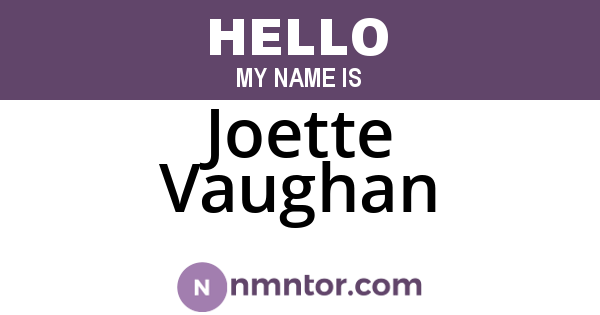 Joette Vaughan