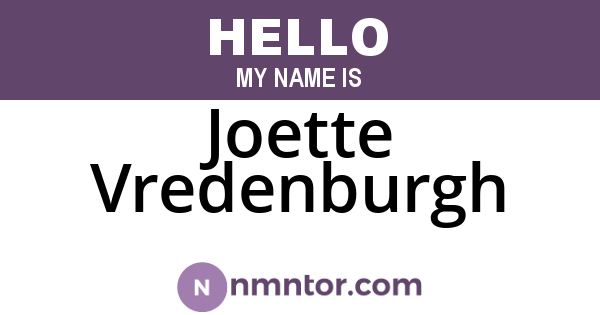 Joette Vredenburgh