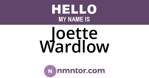 Joette Wardlow