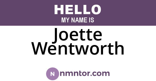 Joette Wentworth