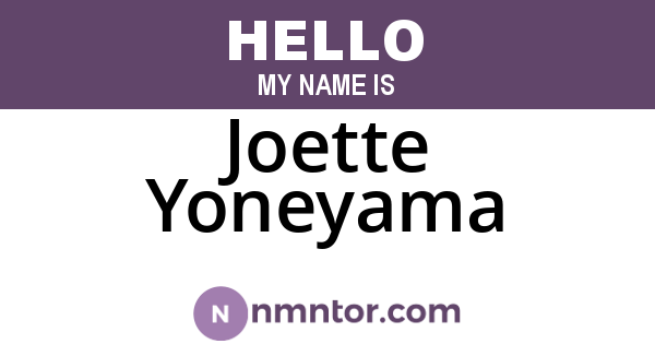 Joette Yoneyama