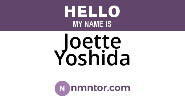 Joette Yoshida