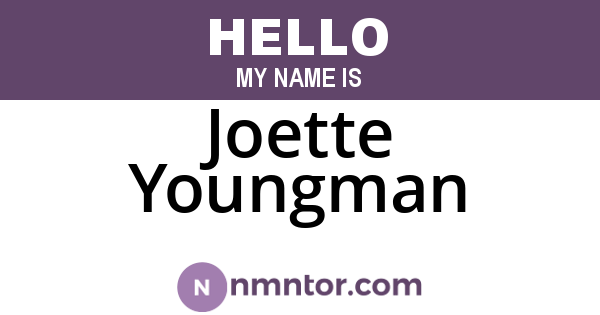 Joette Youngman