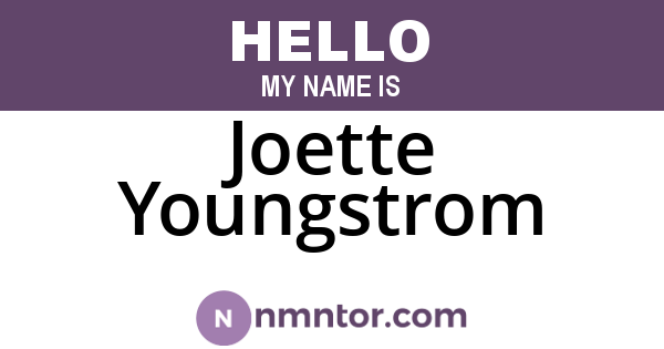 Joette Youngstrom