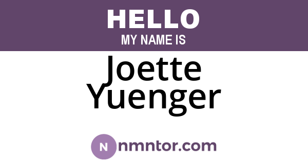 Joette Yuenger