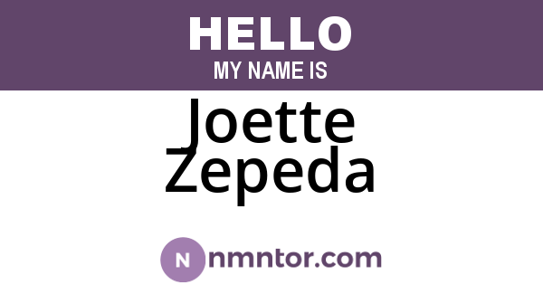 Joette Zepeda