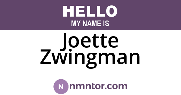 Joette Zwingman