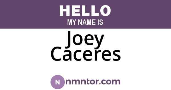 Joey Caceres