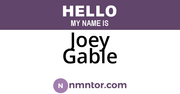 Joey Gable