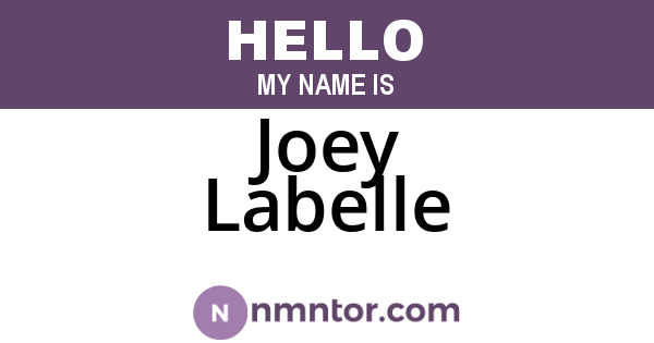 Joey Labelle