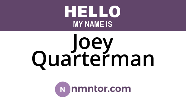 Joey Quarterman