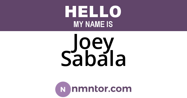Joey Sabala