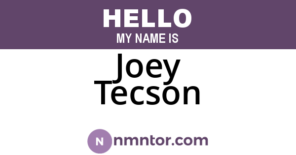 Joey Tecson
