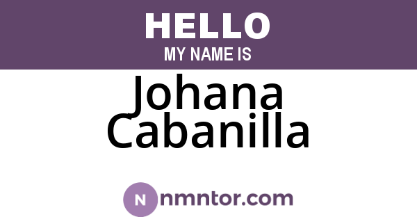 Johana Cabanilla