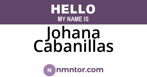 Johana Cabanillas