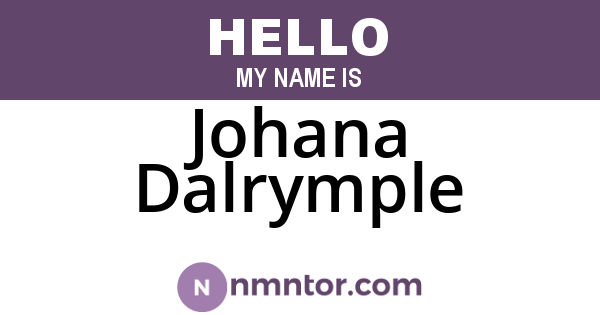 Johana Dalrymple