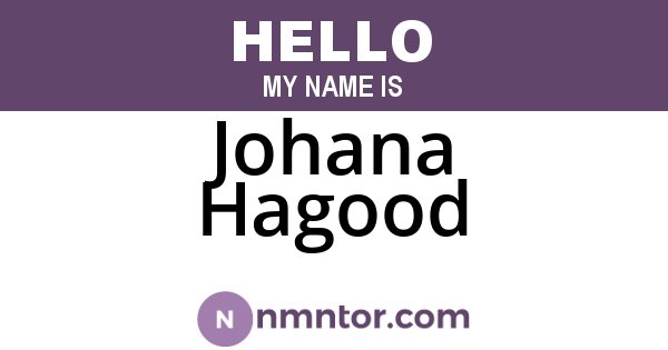 Johana Hagood