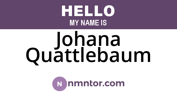 Johana Quattlebaum