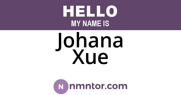Johana Xue