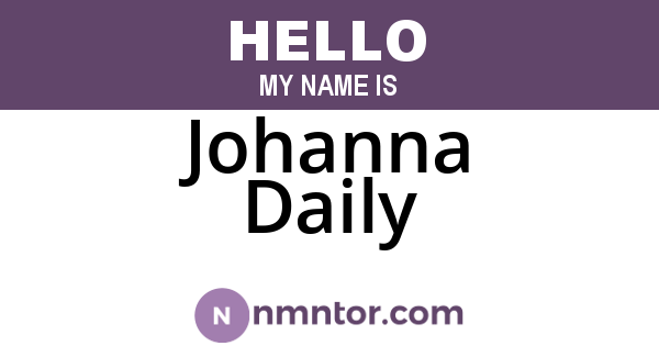 Johanna Daily