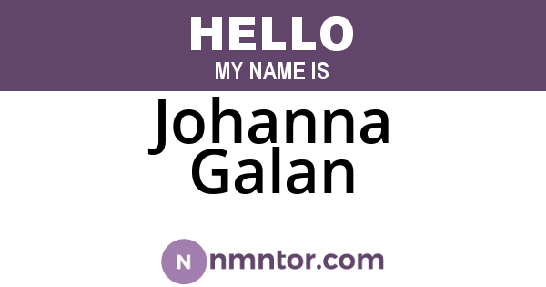 Johanna Galan