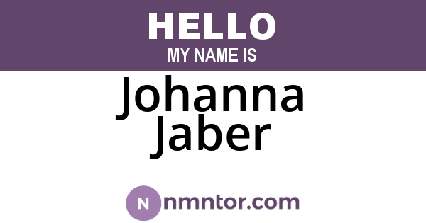 Johanna Jaber