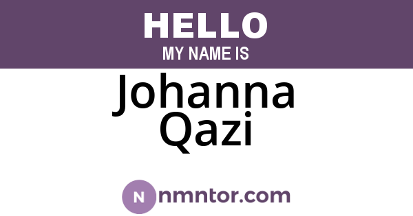 Johanna Qazi