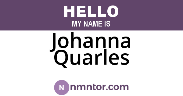 Johanna Quarles