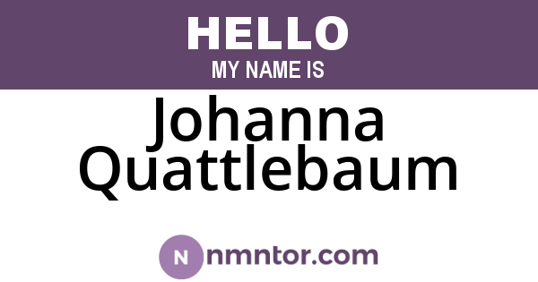 Johanna Quattlebaum