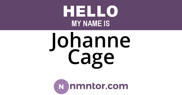 Johanne Cage
