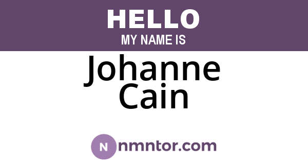 Johanne Cain