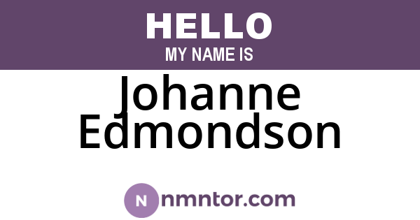 Johanne Edmondson