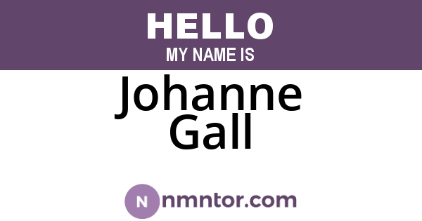 Johanne Gall
