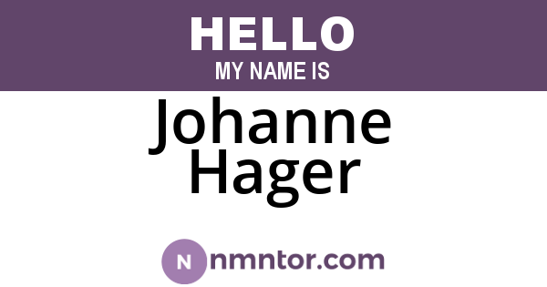 Johanne Hager