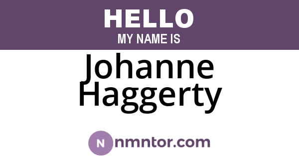 Johanne Haggerty